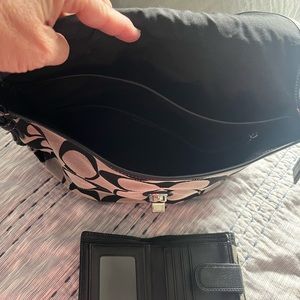 Vintage coach purse with small wallet